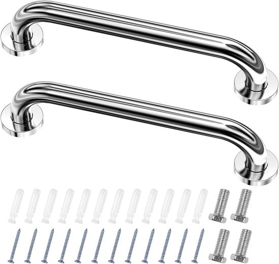 2er-pack 30 M Lange, Gebogene, Dicke Edelstahl-haltegriffe Für Badezimmer, Rutschfester Wc-griff