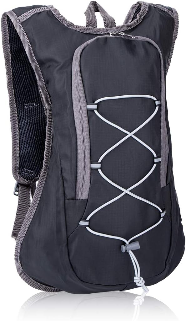 Leichter Fahrradrucksack Mit 6 Litern Volumen, Kleine Fahrradtasche Mit Reflektierenden Streifen, Bietet Platz Für Eine Trinkblase Für Outdoor-sportarten (schwarz).