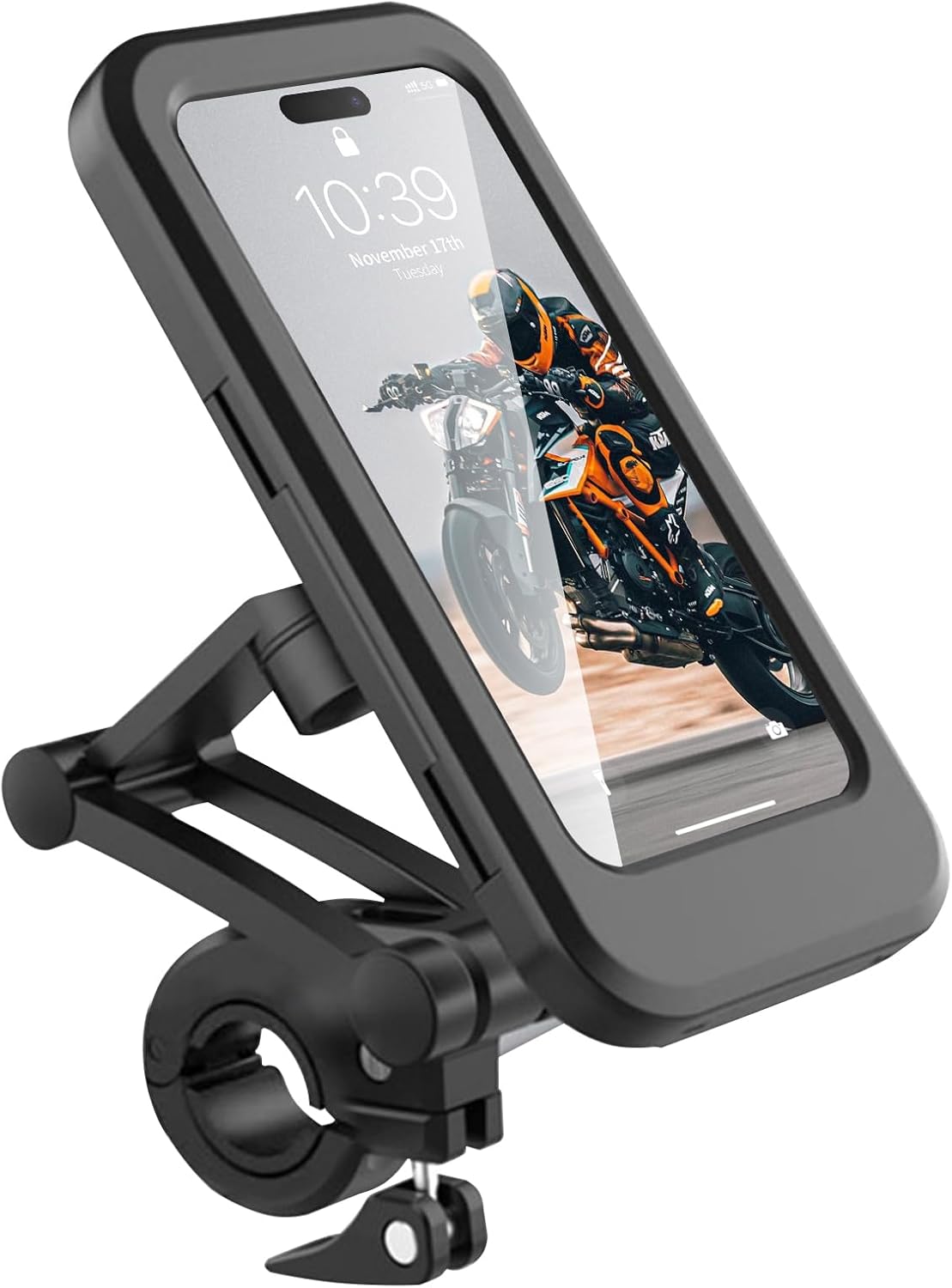 Wasserdichte Fahrrad-handyhalterung, Touchscreen-handyhalterung Für Fahrräder, Universelle Wasserdichte Handytasche, 360° Drehbar, Motorrad, Roller