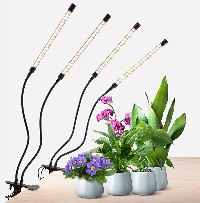 Pflanzenlampe Für Den Innenbereich, Vollspektrum-2-kopf-klemmleuchte (2er-pack)