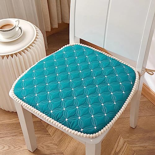 Stuhlkissen 45x45cm Esszimmer Halbkreisförmiger Sitz Garten Outdoor Memory Foam Cyan