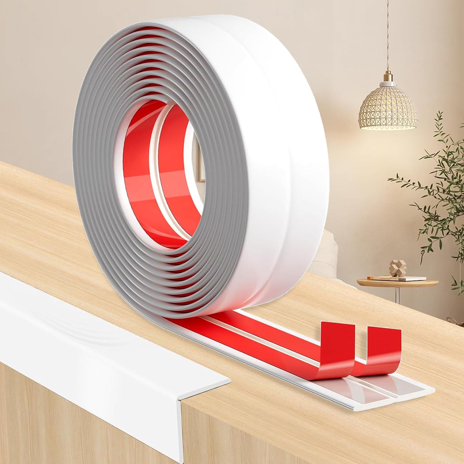 Pvc-eckenschutzprofile, Selbstklebende Profile, Dekorative Deckenleisten, Wandeckenschutzleisten (weiß, 4 Cm X 8 Meter)