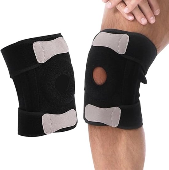 Verstellbare Neopren-knieorthese Mit Stabilisierungsring – Bandunterstützung Bei Kreuzbandverletzungen Und Verstauchungen (schwarz)