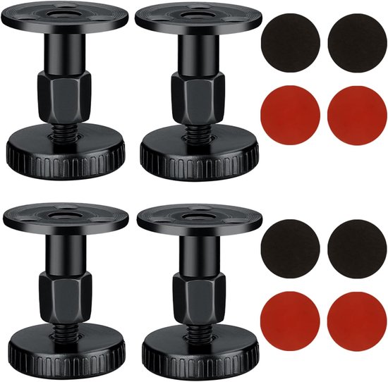4-teilig, Verstellbare Kopfteilstopper, Vibrationsdämpfendes Bett, Geräuschreduzierung, Einfache Montage, Inklusive Möbelgleiter Und Schrauben (47-66 Mm)