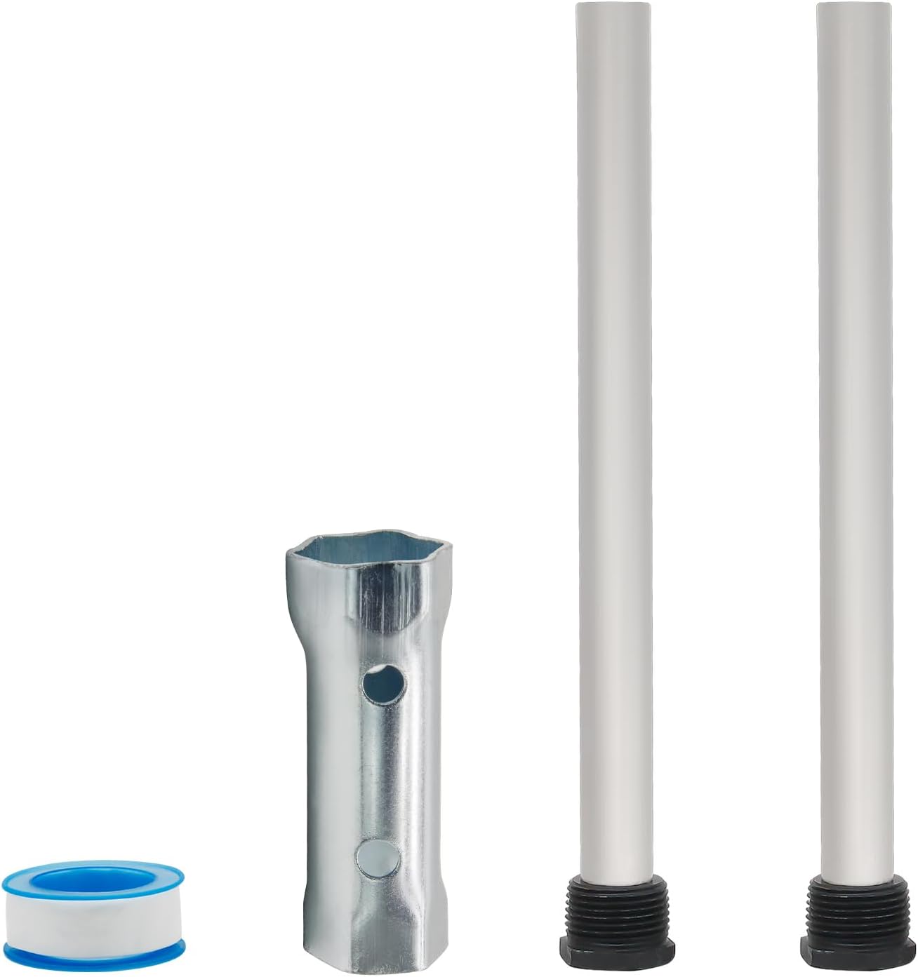 2 Anodenstäbe Für Wohnmobil-warmwasserbereiter Und 1-1/16-zoll-anschluss, Aluminium/zink-anodenstab Für Wohnmobil-warmwasserbereiter, 3/4-zoll-gewinde, 9,25 Zoll Länge, Ersatzteil