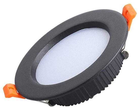 Led-einbauleuchte, Energiesparende, Ultradünne Aluminium-panel-leuchte Für Schlafzimmer, Wohnzimmer, Flur, Zuhause, Büro – Schwarz – 7 W