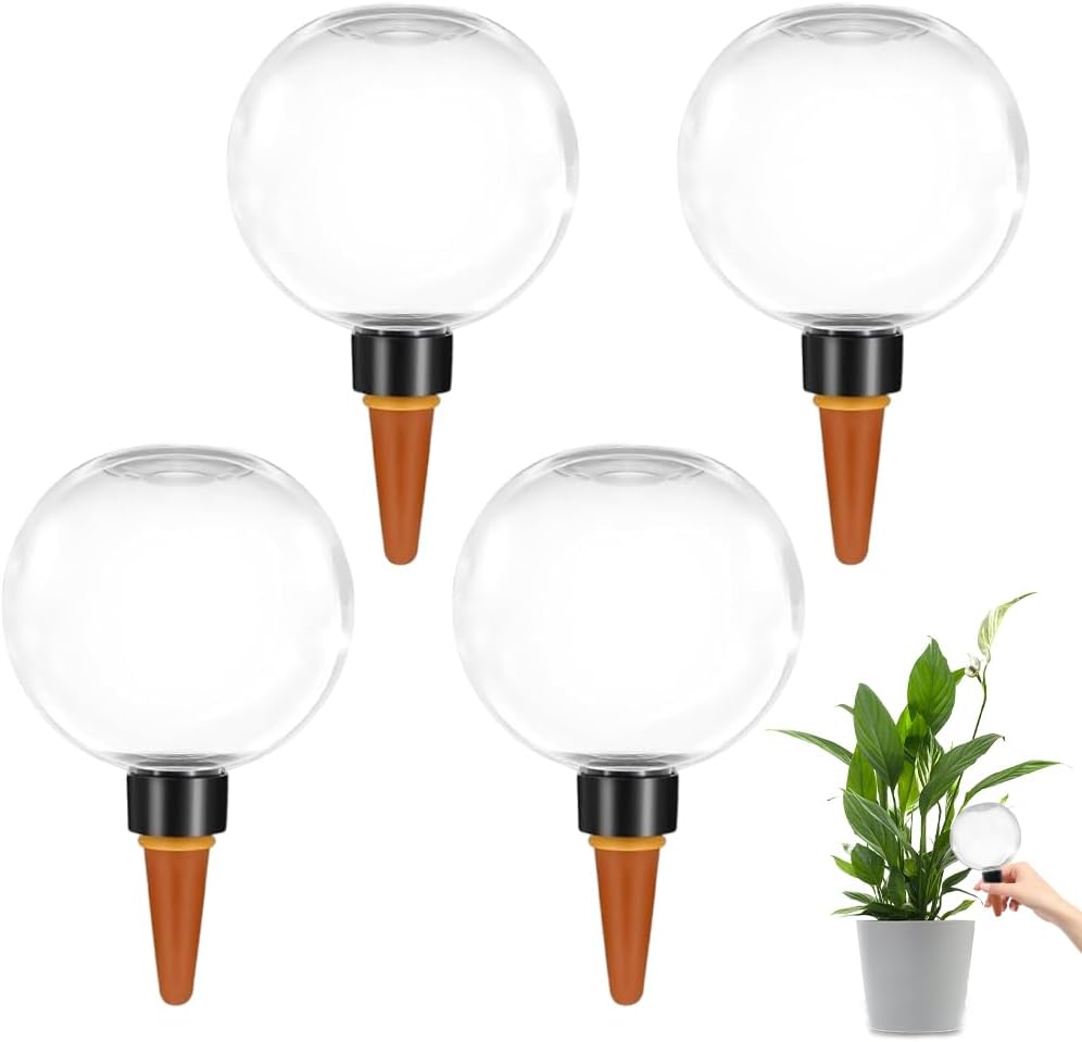4-teiliges Pflanzengießkugel-set, 500 Ml Transparente Pflanzengießkanne, Geeignet Für Die Bewässerung Von Zimmerpflanzen, Balkonpflanzen Und Gartenpflanzen.