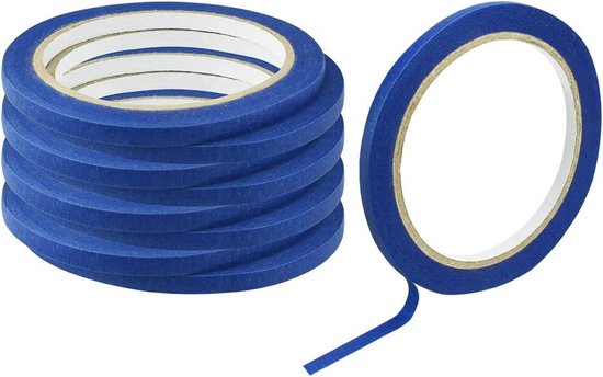 Rollen - Kreppband - 5 Mm X 20 M - Professionelles Dekoratives Kreppband - Blau - Strukturpapier