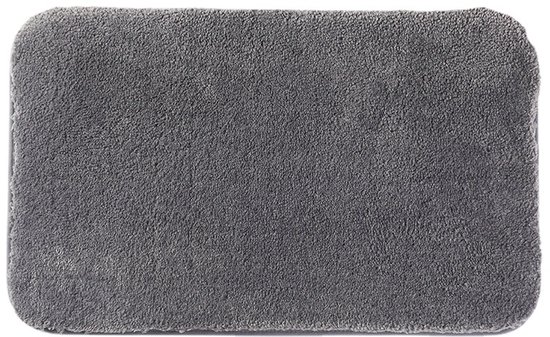 Badematte – Mikrofaser, 2 Cm Extra Dick, Super Saugfähig, Rutschfest, Grau, 40 X 60 Cm
