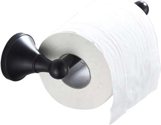 Retro-toilettenpapierhalter, Küchenhandtuchhalter Aus Messing – Schwarz