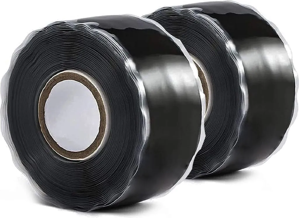 Selbstklebendes Silikonband, Wasserdichtes Silikon-reparaturband, Geeignet Für Schlauch- Und Kabelreparaturen, 2 Rollen À 3 Meter (schwarz).