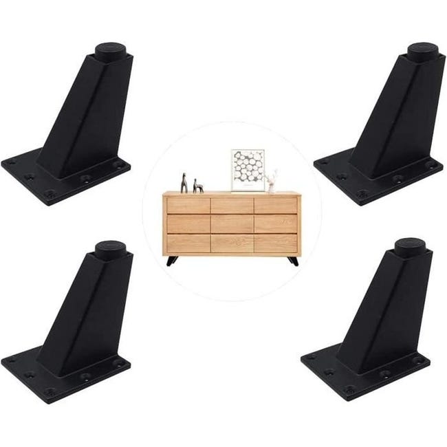 Vierteiliges, Verstellbares Möbelbein-set, Geeignet Für Küchenarbeitsplatten/bartheken/tv-tische, Schwarz.