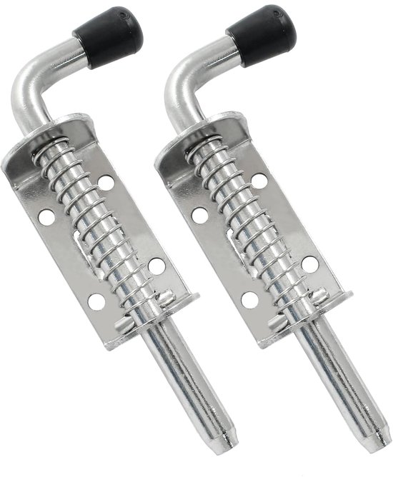 Schieberiegel, 2 Stück, Schieberiegel, Torriegel, Türschloss, Türriegel, Türverriegelung, Plattenriegel, 12,8 Cm, Schraubenlos, Edelstahl, Silber
