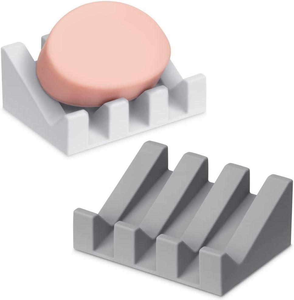 Silikon-seifenschalen – 2er-pack Mit Abflussfunktion