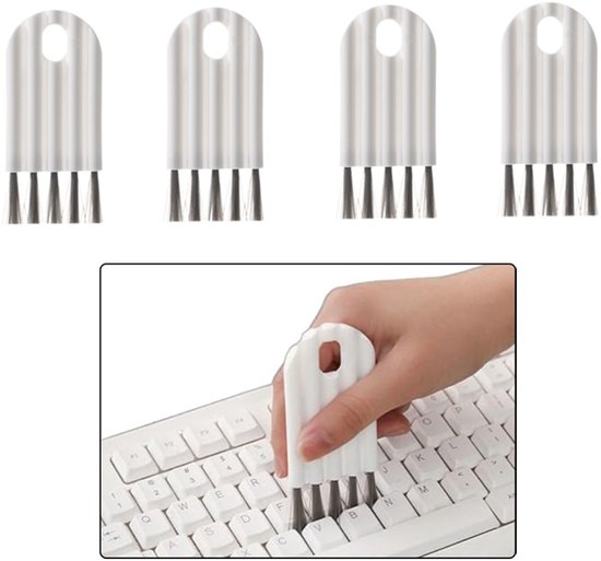 4-teiliges Fugenbürsten-set, Multifunktional, Weich – Geeignet Zur Reinigung Von Tastaturen, Fugen Und Oberflächen – Weiß