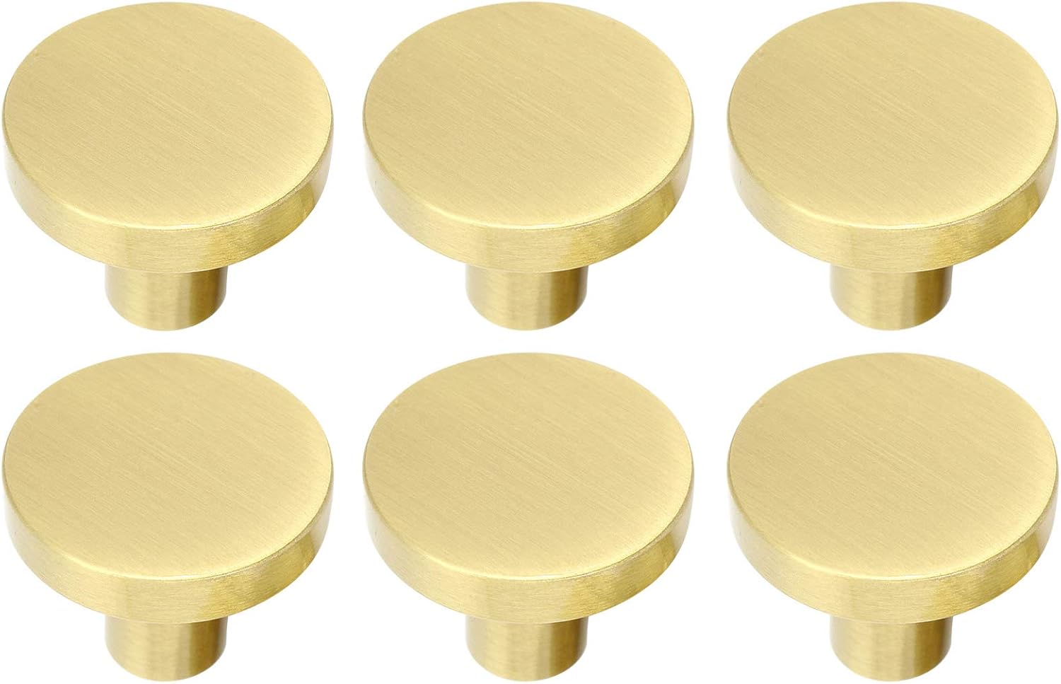 Runde Schrankknöpfe Aus Massivem Messing, Runde Schranktürgriffe Aus Messing, Für Schranktüren, Kleiderschranktüren Und Schminktischschubladen (20 Mm X 25 Mm) (6 Stück)