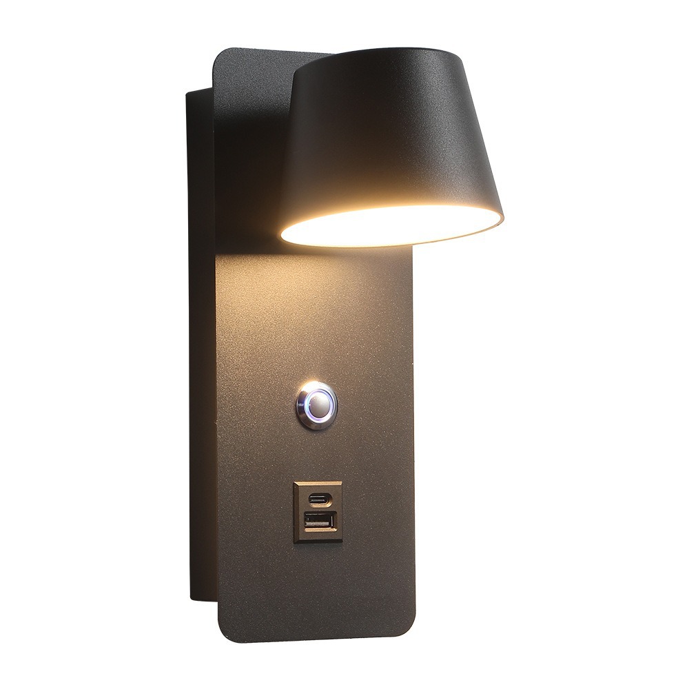 Led-wandleuchte Mit Dimmerschalter – Integrierter Usb-c-anschluss – 3000k/4000k/6000k Warmes Licht – Schlafzimmer – Flur – Keller – Und Inneneinrichtung