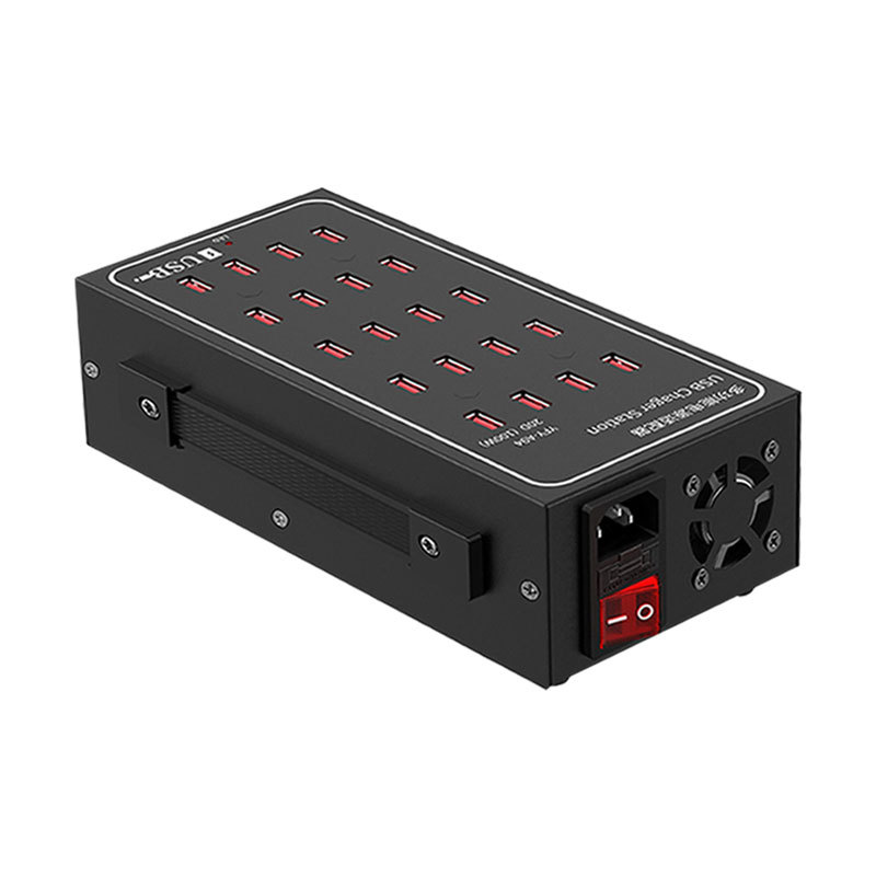 1000-w-usb-ladestation, Usb-ladefunktion, 1000 W, Für Macbooks, 10 Anschlüsse (8 Usb-c + 2 Usb-a), Schnellladefunktion, Kompakter Multi-geräte-ladehub