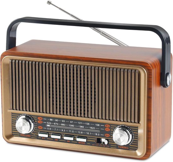 Geeignet Für Retro-radios Mit Bluetooth, Nostalgische Kofferradios, Klein, Am/fm/sw3, Usb/tf/aux, Wiederaufladbar, Vintage-stil Für Küche, Büro Und Outdoor