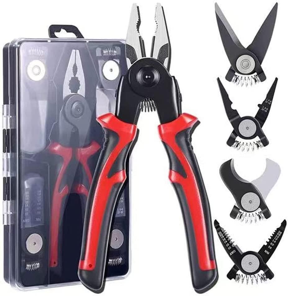 5-in-1 Multifunktions-werkzeugset Für Hohe Beanspruchung, Multifunktionszange, Robuster Zweifarbiger Pvc-griff, Tragbarer Werkzeugkasten, Universal-reparaturschraubendreher