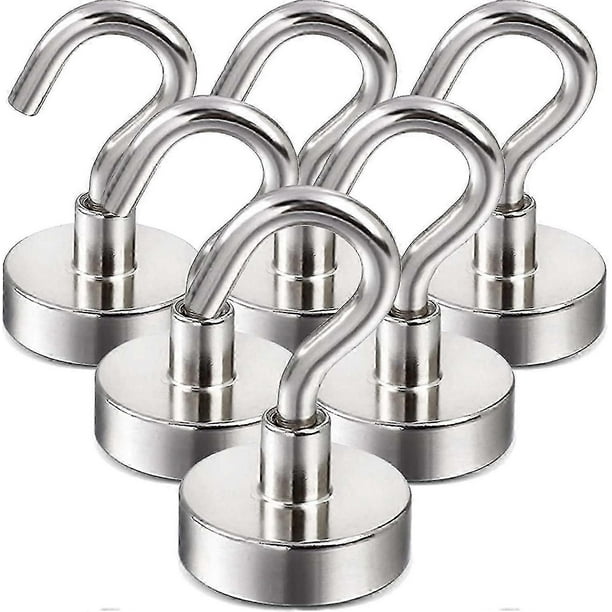 Magnetische Haken, 6er-pack – Silber