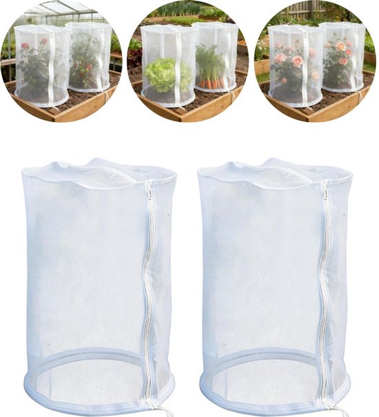 Wiederverwendbare Pflanzenschutzhüllen Mit Reißverschluss (2er-pack, 60x60x120 Cm) – Atmungsaktives Netzgewebe Gegen Vögel, Insekten Und Haustiere