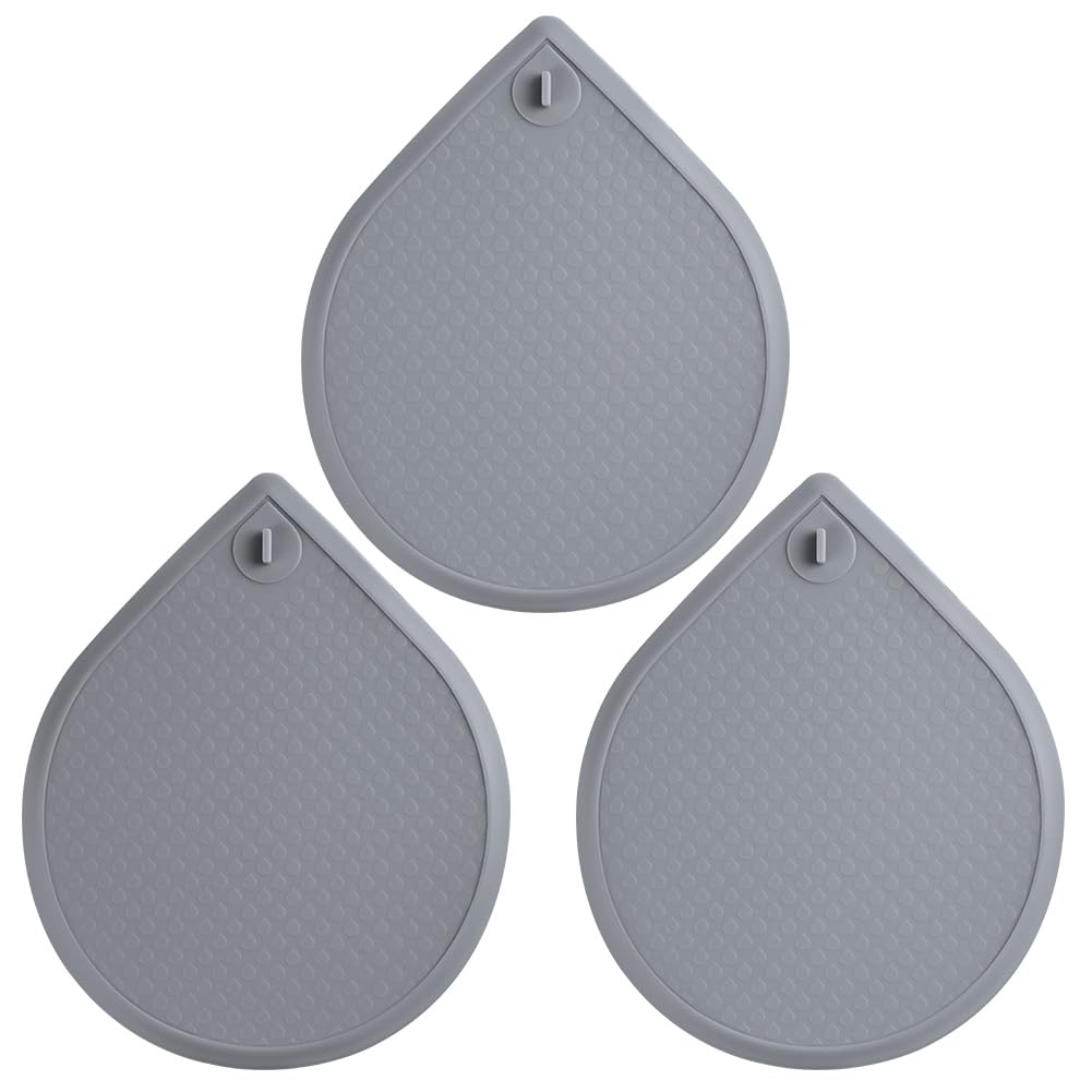 Silikon-abflussstopfen – 3er-pack, 15 X 18 Cm, Schutzhüllen – Für Standwaschbecken – Grau