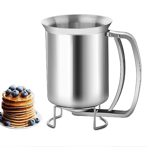 Teigspender Aus Edelstahl – Perfekt Für Pfannkuchen, Cupcakes, Muffins Und Waffeln (680 Ml)