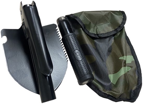 Mini-klappschaufel Mit Abnehmbarem Deckel, Multifunktionale Handschaufel Für Camping Und Notschneeschaufel Mit Aufbewahrungstasche Für Gartenarbeiten (schwarz)