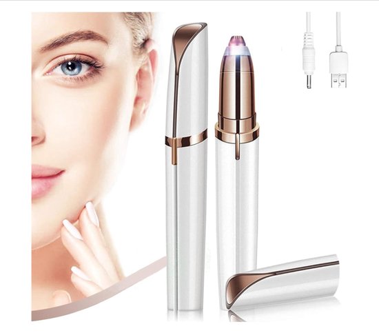 Wiederaufladbarer Mini-augenbrauentrimmer Für Frauen – Für Augenbrauen, Lippen, Nase Und Körper – Mit Reinigungsbürste