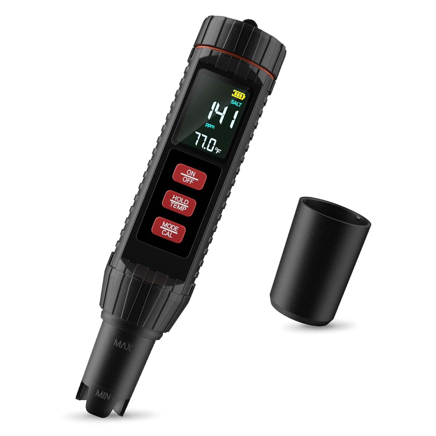 Ph-meter, Gelb, Für Trinkwasser, Hohe Ph-genauigkeit, Wasserqualitätsprüfer Mit Lcd-anzeige, Atc-messbereich 0–14, Hohe Genauigkeit