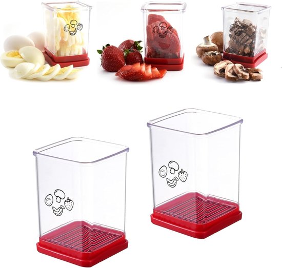 2-teiliges Obstschneider-set Aus Edelstahl Mit Druckplatte Und Deckel Für Bananen