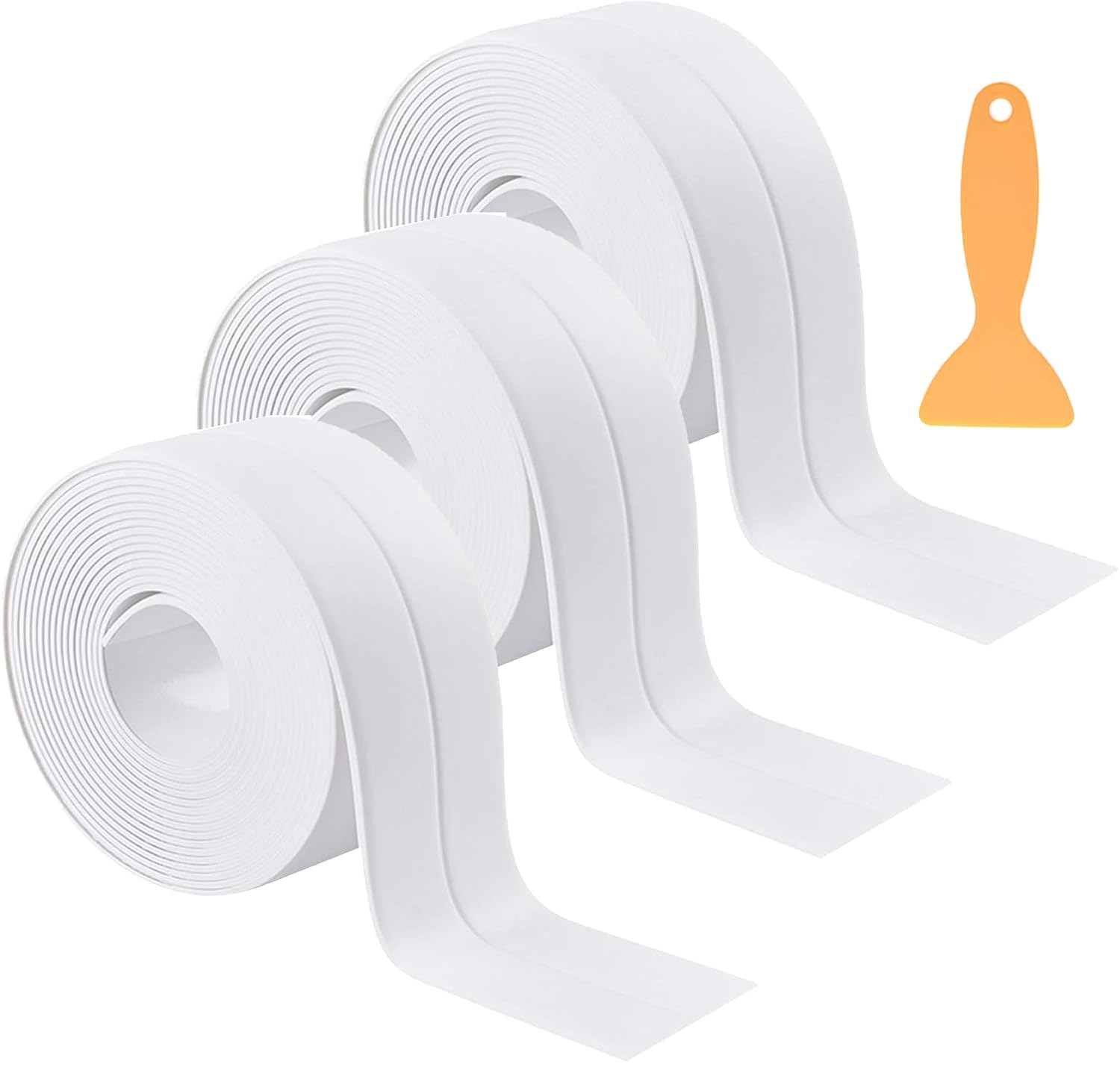Rollen Wasserfestes Klebeband Für Küche, Bad, Badewanne, Toilette, Wand, Boden, Dekoration (3,2 M X 38 Mm, Weiß)