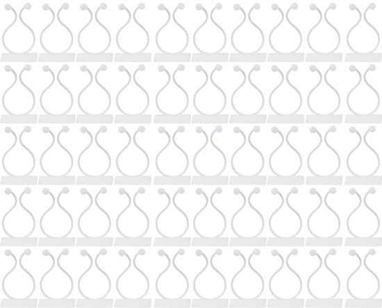 50 Selbstklebende Rankhilfen Für Kletterpflanzen, 2,1 X 1,9 X 2,9 Cm, Pflanzenständer Für Garten, Balkon, Gewächshaus Oder Zimmerpflanzen – Weiß
