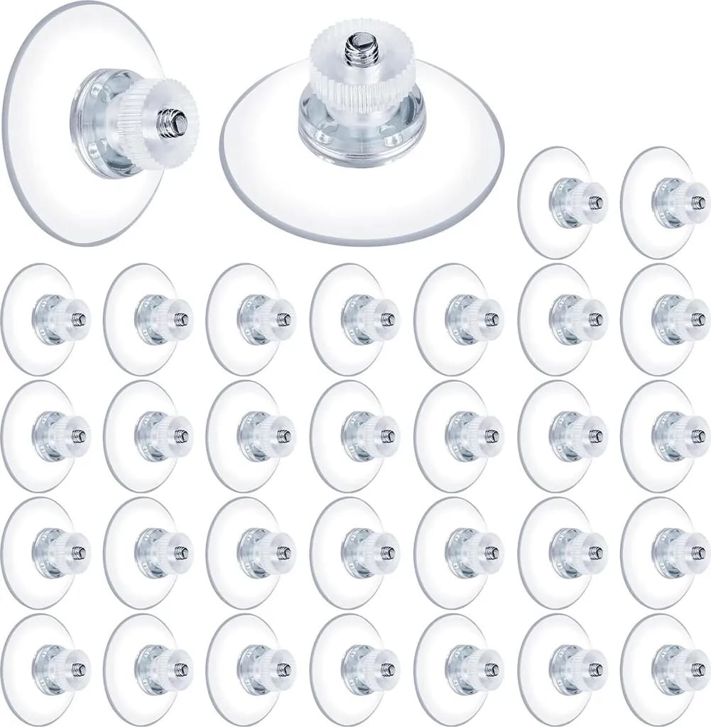 30 Saugnäpfe Mit M4x10mm Gewinde, Aus Transparentem Pvc, Mit Rändelmuttern, Geeignet Für Fenster, Küchen Und Badezimmer.