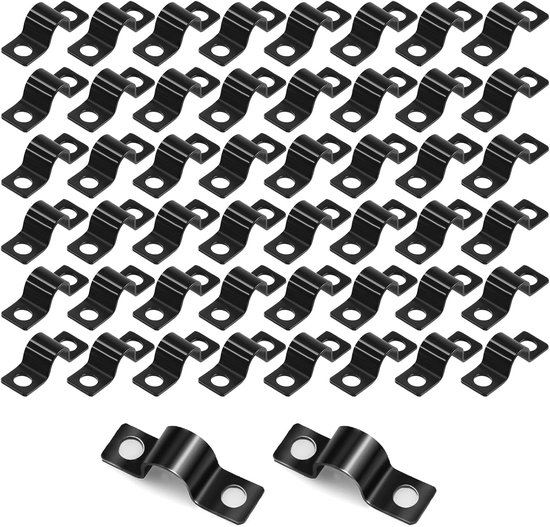100er-packung Schwarze Gewächshausfolien-befestigungskabelclips Und -clips Für Gartenpflanzen Und Gewächshausbedarf