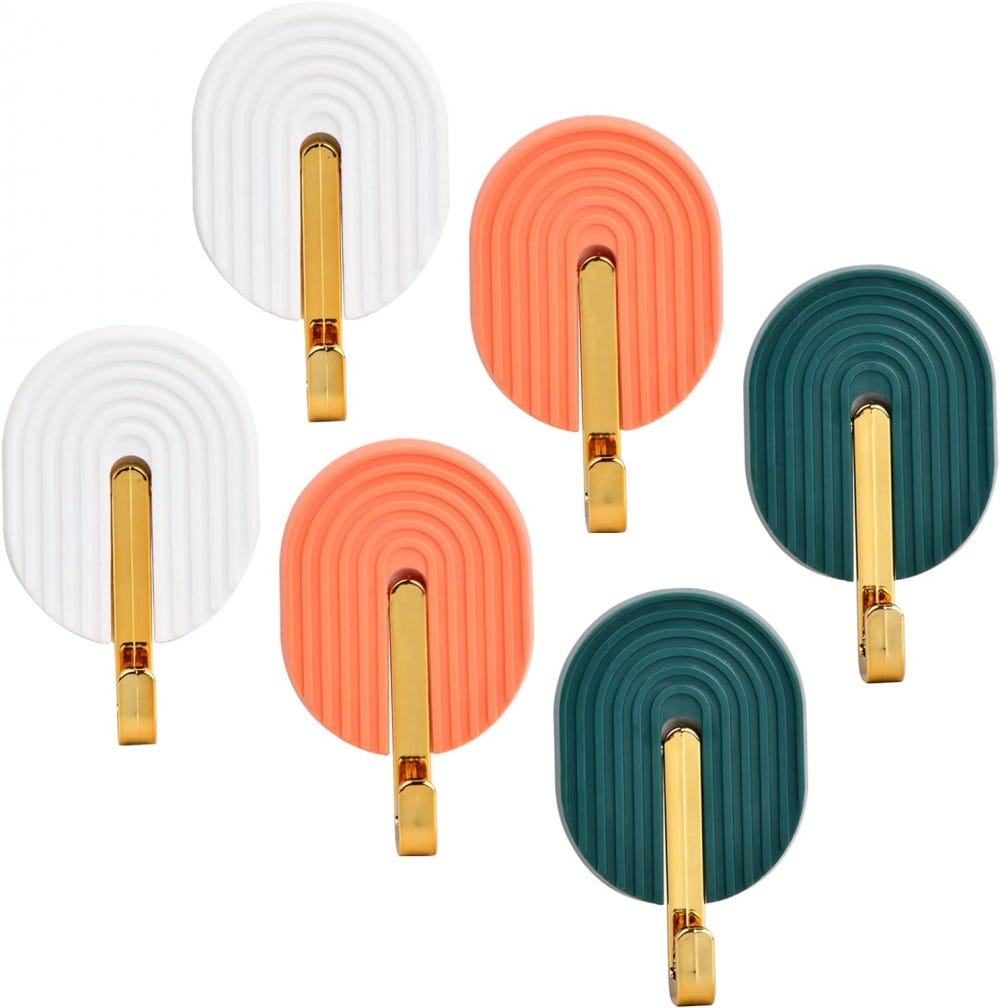 6-teiliges Set Selbstklebender Wandhaken Für Bad- Und Küchenhandtücher. Selbstklebender Handtuchhalter Zur Wandmontage.