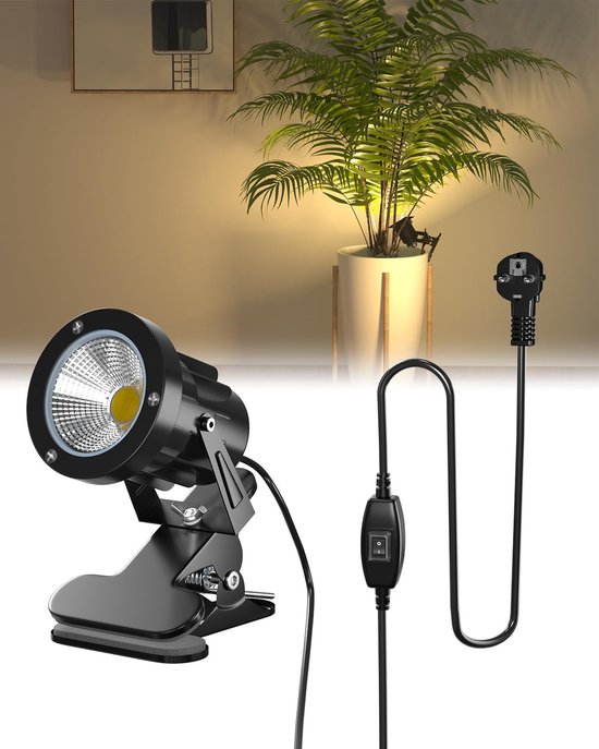 Ip65 Wasserdichter 7-w-led-pflanzenclip-strahler, 3000k Warmweißer Sockel