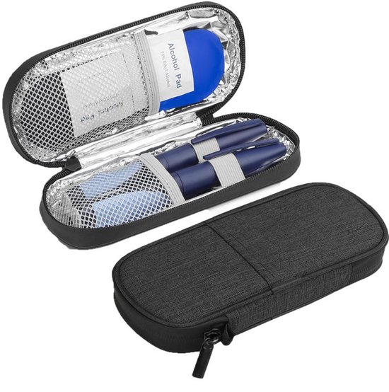 19,5 X 8,5 X 3 Cm – Isolierte Tasche – Kühltasche – Reisetasche – Tragbares Reiseapotheken-set – Für Den Täglichen Weg Zur Arbeit – Kurztrips – Outdoor-aktivitäten