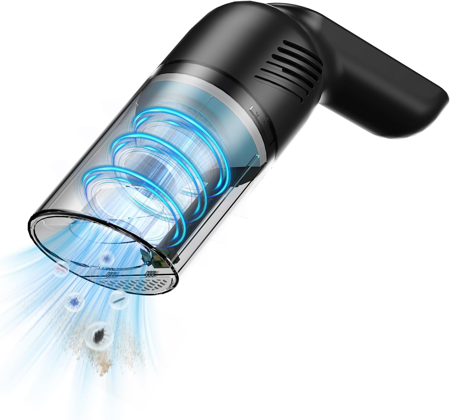120-w-akku-handstaubsauger Mit Led-licht Und Waschbarem Filter