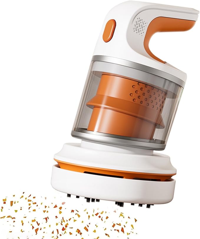 Wiederaufladbarer Mini-staubsauger Mit Usb-c-anschluss, Für Tastaturkrümel, Tierhaare Und Orangefarbene Papierschnipsel