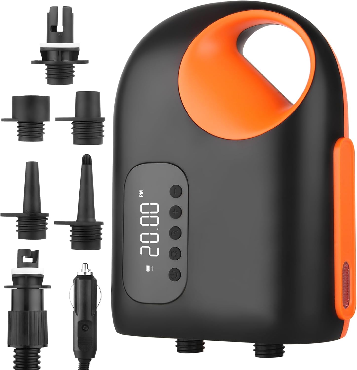 Tragbarer Luftkompressor, Tragbare Elektrische Luftpumpe Mit Dualem Digitalem Lcd-display, Tragbarer Mini-kompressor Mit 150 Psi Und Manometer