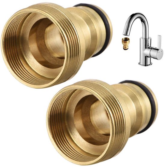 Zweiteilige Schnellkupplungen Aus Messing Für Wasserhähne, M22-adapter, Für Küche, Bad, Garten – Gold