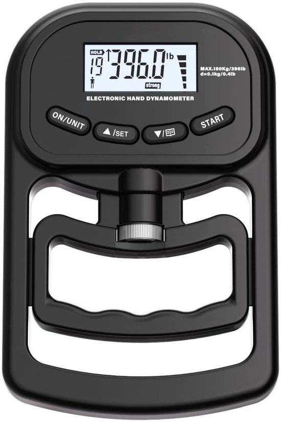 Elektronisches Handdynamometer, 180 Kg Griffkrafttrainer, Wiederaufladbares Elektronisches Handdynamometer, Digitaler Griffkraftmesser, Mit Lcd-bildschirm