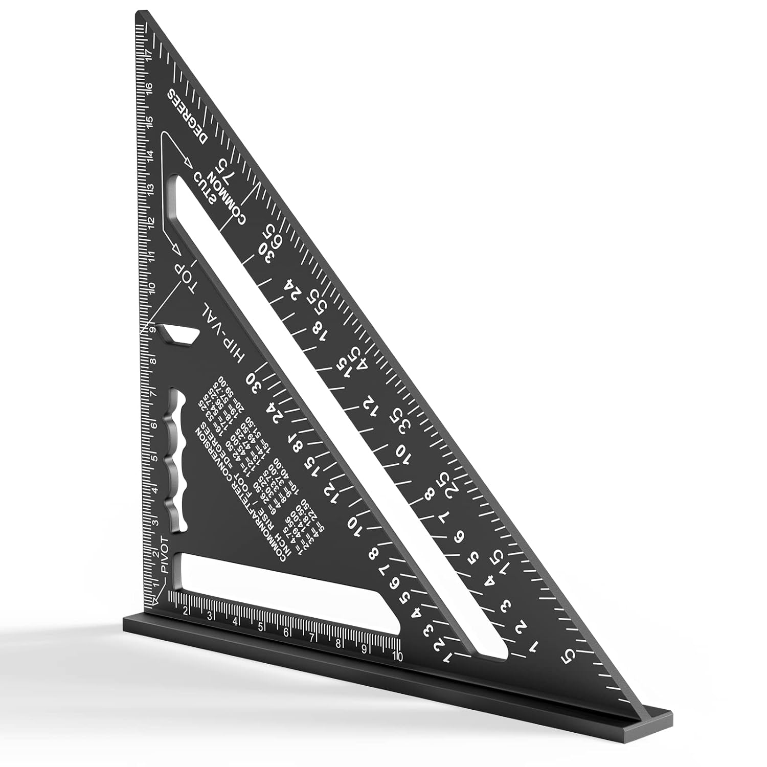 180-mm-zimmermannswinkel, Metrisches Dreiecklineal Aus Aluminium, 90-grad-winkelmesser Mit Verdickter Spitze, Für Ingenieure (schwarz)