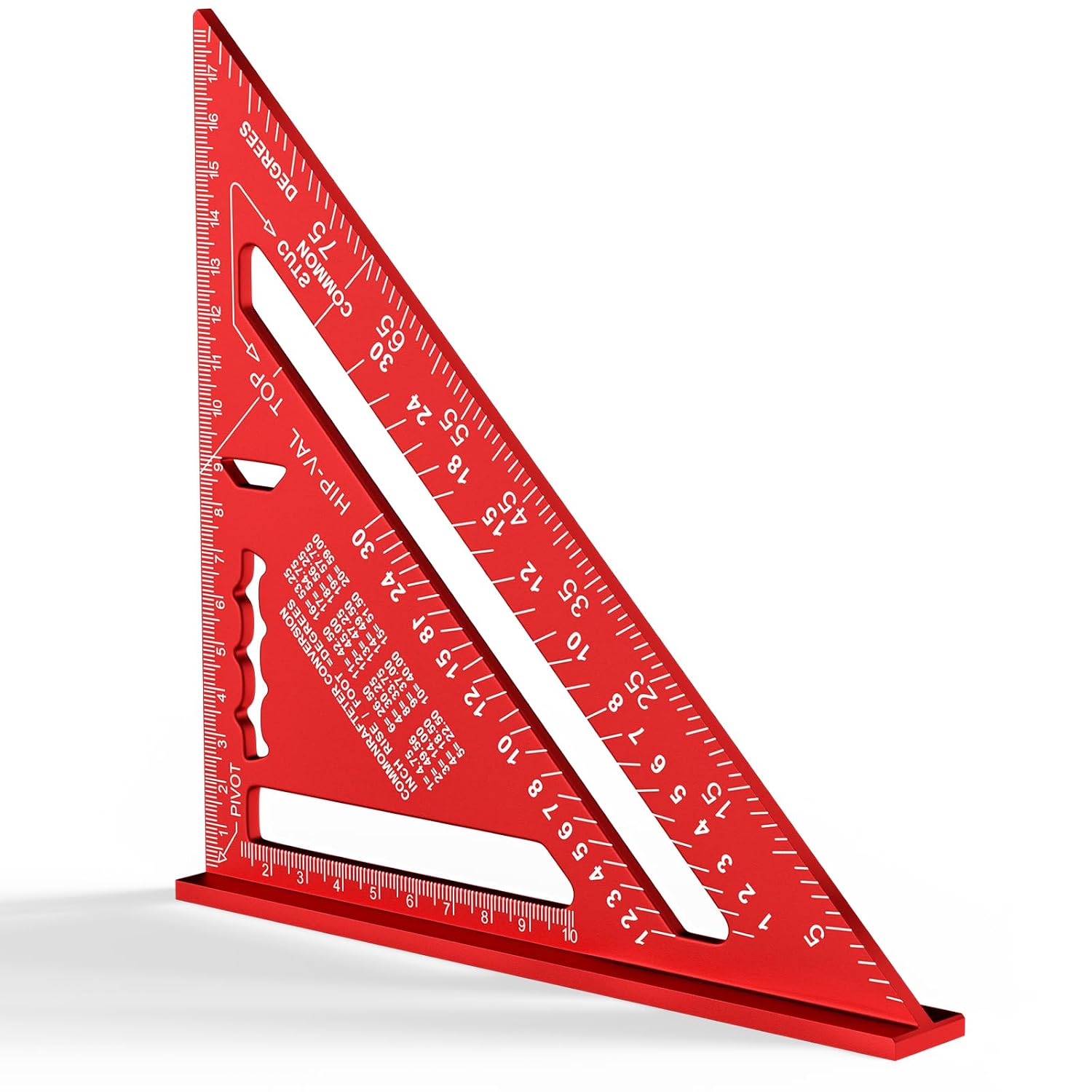 180-mm-zimmermannswinkel, Metrisches Dreiecklineal Aus Aluminium, 90-grad-dreieckswinkelmesser Mit Verdickter Spitze, Für Ingenieure (rot)