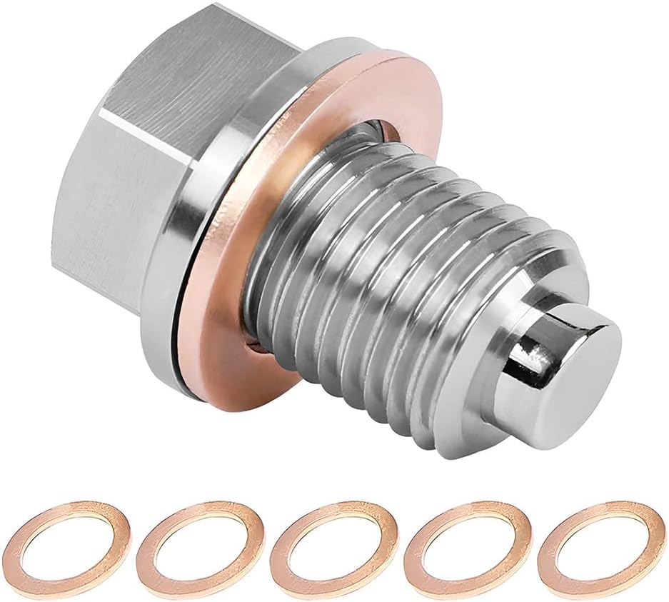 Magnetische Ölablassschraube, Magnetische Ölwannen-ablassmutter Mit Unterlegscheibe, Ablassschraube Aus Edelstahllegierung Für Kfz-motoren (m12x1,5)
