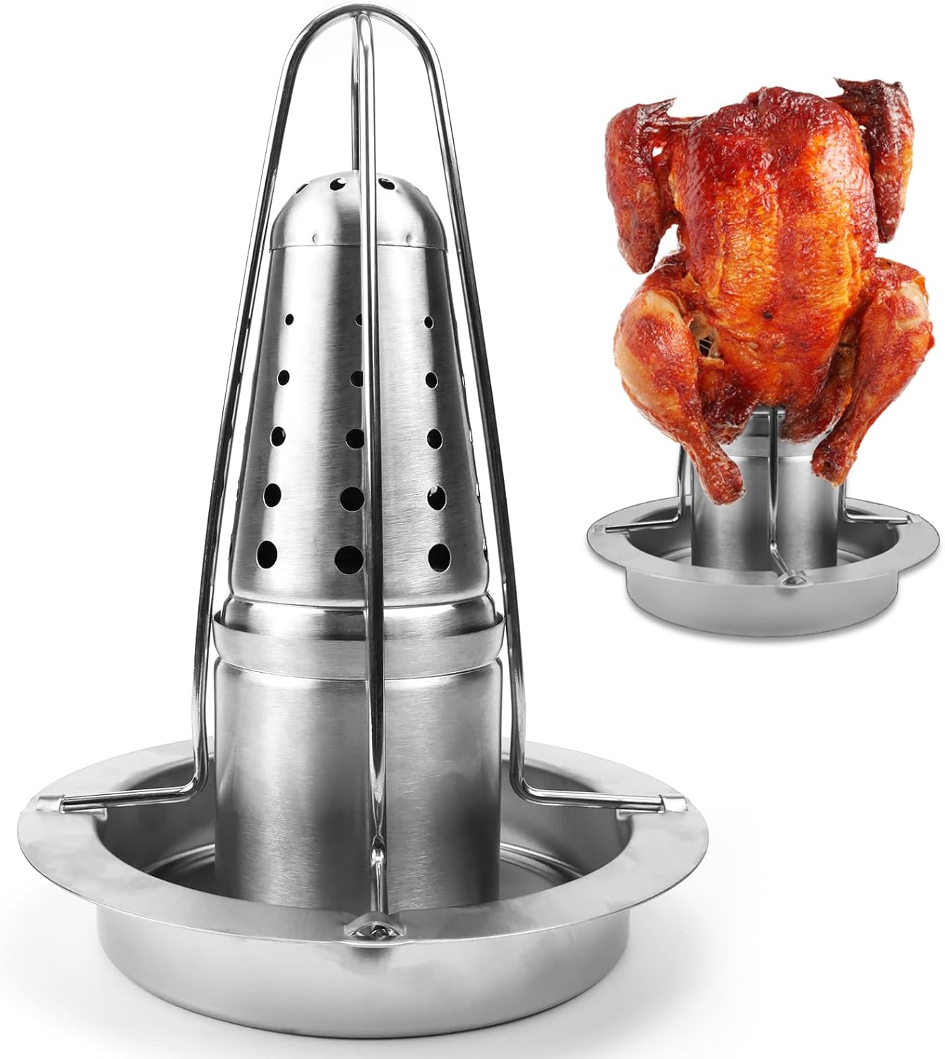 Hähnchenbratrost – Hähnchenständer – Hähnchenblech – Grillhähnchenrost Aus Edelstahl – Für Backöfen, Grills Und Als Zubehör Zum Hähnchenbraten