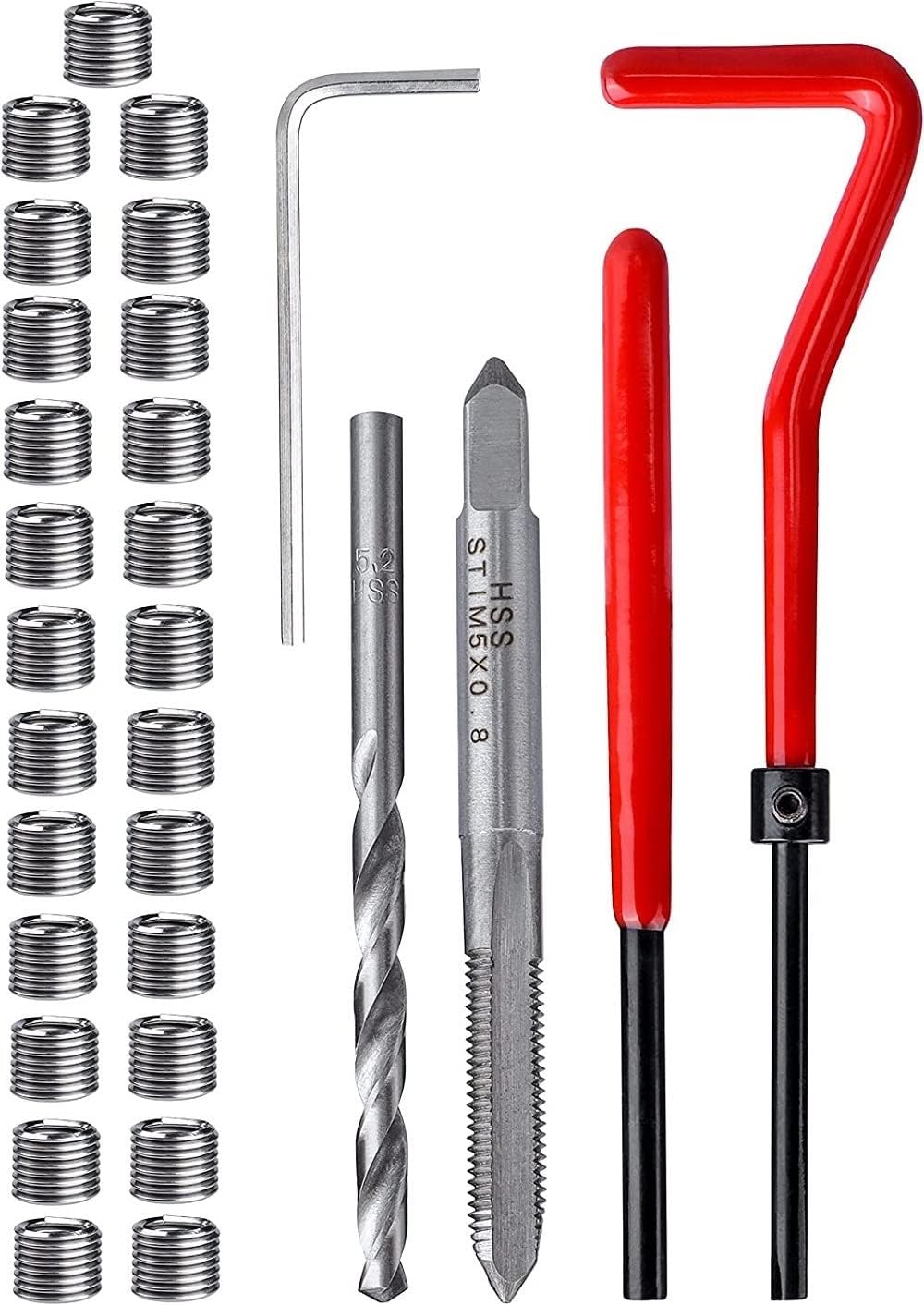 30-teiliges Gewindereparaturset M5 X 0,8 Mm, Gewindereparaturset Aus Edelstahl