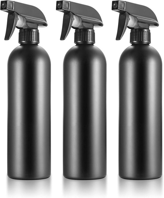 Sprühflaschen 500 Ml, Schwarze Sprühflaschen, Friseursprühflaschen, Pflanzensprühflaschen, Pumpsprühflaschen, Sprühflaschen, Haarspray (schwarz)